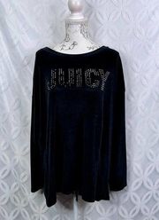 Juicy Couture Velour Bling Sleepwear Loungewear Sweatshirt Size L