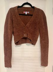 Urban Outfitters Brown Cropped Cardigan