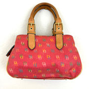 Dooney & Bourke Y2K Small Buckle Satchel Monogram Leather Bag Satchel Rainbow