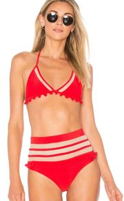 Red Pom Pom Swimsuit