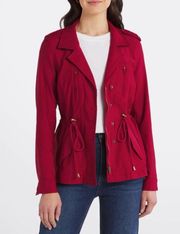 Eden Society Laysha Cargo Jacket in Red Size Small