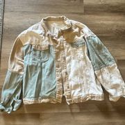 Color block Jean jacket XL