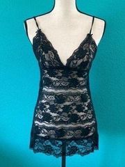 Rampage intimates black lace tank top in size medium