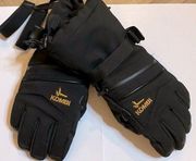 KOMBI Gore-Tex Ski Gloves Leather Trim With Fleece Lined Winter Sport Juniors M
