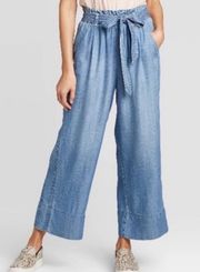 Chambray Tie Waist Pants