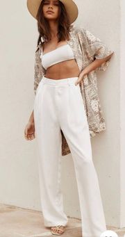 Jaxon White Wide Leg Pants