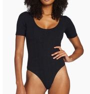 VITAMIN A West Bodysuit in Black Organic Rib NWT in XS