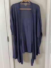 Anne Klein periwinkle purple high low split light weight cardigan in size Large