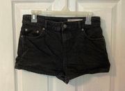 Black Denim Shorts