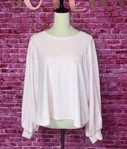 Stoney Clover Lane X Target Cropped Pink Terry Cloth Crewneck Plus Size 1x