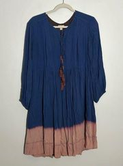 Anthropologie Holding Horses Ombré tassel peasant dress Women's size 6