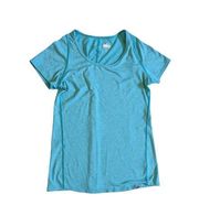 REI Co-Op Sahara Tee Shirt Hiking Outerwear Short Sleeve Teal Blue Womens Medium