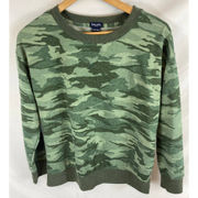 Splendid Camo Print Pullover Sweatshirt Green Size Small