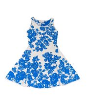 Blue And White Floral Mini Dress