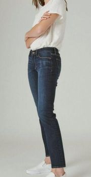 Lucky Sweet' N Straight Mid Rise Straight Denim Jeans Dark Blue Wash 27/4 Ankle