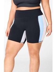 Fabletics Black Trinity High Waisted Bike - Run Shorts - Size 1X - NWT