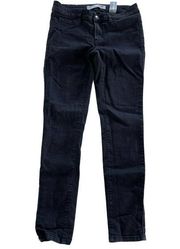 Joe Fresh Jeans Womens 6 Black Slim Leg Denim Mid Rise 5 Pocket Cotton Blend