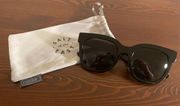 NWOT Nectar Black Sunglasses Salt of the East Dust Bag