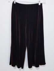 Tempo Paris Made in USA velvet wide leg Capri