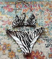 Zebra print bikini