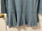 Blue hummingbird sweater size small