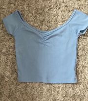 Outfitters Baby Blue Crop Top