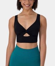 NEW Halara In My Feels Cloudful Air Twisted Cut Out Barre Ballet Sports Bra Top