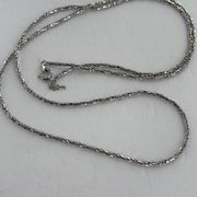 Vintage unique Trifari 29” silver colored chain necklace with tag.