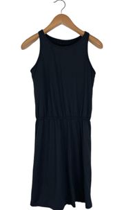 Sleeveless Tank Dress Built in Bra Elastic Waist Black Women’s Small