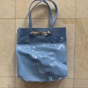 Ted Baker Blue Plastic Bow shopper tote large