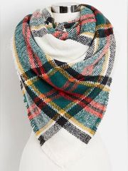 MAURICES plaid woven blanket scarf