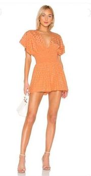 Tularosa Eleanor Romper Pale Peach Swiss Dot XS