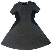 Shoshanna Charcoal Grey & Black Fit & Flare Color Block Dress Size 6
