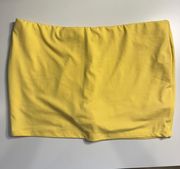 Yellow Bodycon Mini Skirt