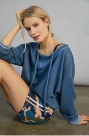 Anthropologie Year of Ours Blue Becca Easy Pullover Sweatshirt Size M
