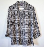 Laura Scott Button Up Printed Blouse Women's Size 16/18