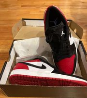 New  1 low “Bred Toe” Size 10 Women  8.5 Men’s