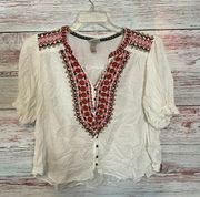 Blouse Boho Top White