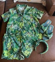 Printfresh Tropical  Green Pajama Set