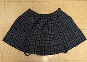 Size Medium  Grey and Black Checkered Skirt