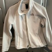 Women’s North Face white and grey‎ soft zip up small