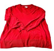 Ava & Viv women's 4XL v-neck red sweater