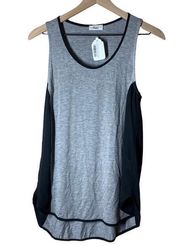 Glam Monterey Jersey Contrast Gray Black Tank Top NWT Size Medium