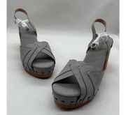 Journee Collection Sandals Womens 12 Gray Alary Tru Comfort Foam Studded NEW