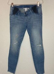 Liz Lange Target light wash skinny maternity jeans