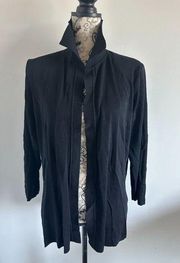 EXCLUSIVELY MISOOK Black Collared Cardigan Size Small