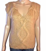 Tory Burch sleeveless wool cable knit sweater