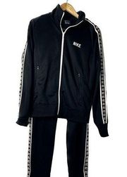 Nike Track Suit Set Pants and Full Zip Jacket Swoosh Detail Medium