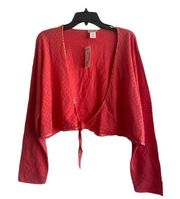 Fashion Bug Plus Size Women’s Cropped‎ Coral Cardigan Size 26/28