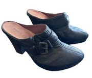 Gentle Souls Ophelia Black Leather‎ Clog with Buckle Size 8M